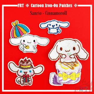 Sanrio - Cinnamoroll parche 1 pieza de dibujos animados perro Diy coser en hierro en insignias parches ropa apliques (1)