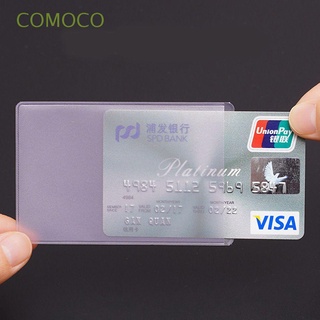 COMOCO Anti-theft ID Card Holder Work Card Holder Protection Sleeve Business Card Case School Office Supplies Bank Card Case Safety PVC Translucent