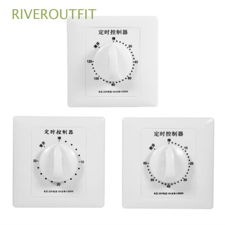 RIVEROUTFIT Durable Timer Switch White Square Control Pump Controller Count Down Intelligent AC 220V 30/60/120 Minutes High Power Countdown Timing Control Tools Control Interruptor