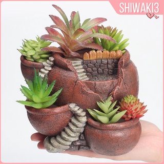 [Shiwaki3] Plantas maceta creativa maceta Mini hada jardín Retro Stean para decoración