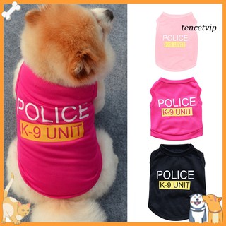 Camiseta De Verano Para Mascotas/Chaleco De Perro Pequeño Policía Para Cachorros/Ropa Disfraces