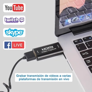 Tarjeta capturadora video audio HDMI 1080 HD USB 2.0 60FPS (5)