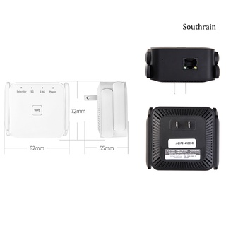 Southrain WD-R1203U WiFi repetidor de alta velocidad transmisión Anti-interferencia de frecuencia Dual 1200Mbps 5G Plug Play WiFi extensor de alcance para el hogar (5)