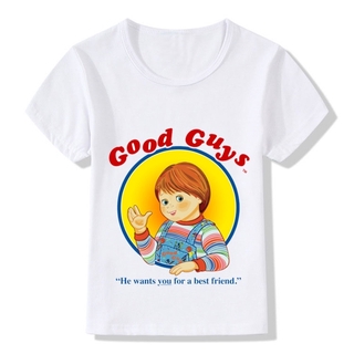 Los niños de la moda buenos chicos Chucky diseño divertido T-Shirt niños bebé ropa Casual niños niñas verano manga corta Tops camisetas