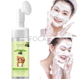 Sersanlove limpiador Facial espuma Mousse lavado Facial con cepillo de silicona masaje cabeza limpieza profunda poro FO