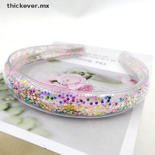 【well】 bling sequin Quicksand headband children's lovely glitter bowknot hair hoop baby MX