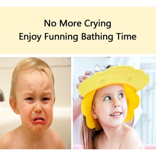 EVERSO 2Pcs Toddler Baby Shower Cap Waterproof Protect Eyes Ears Bath Visor Hat Silicone Shampoo Multi-Purpose Adjustable Hair Wash Shield (5)