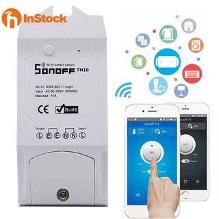 Fast 10A/16A Temperatura Monitoreo De Humedad WiFi Smart Switch Home Para Sonoff bommmm7
