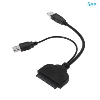 Ver Cable Adaptador De Unidad De Disco Duro Dual USB 3.0 A Sata HDD SSD Convertidor De Alambre Para Ordenador Portátil De 2,5 Pulgadas