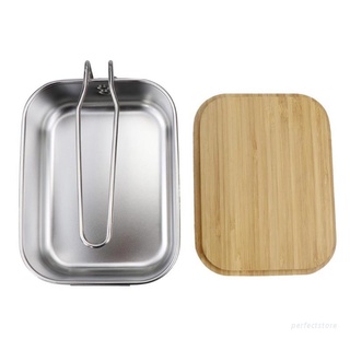Fiambrera de acero inoxidable perfecta Bento caja, a prueba de fugas Clip-On cierre reutilizable caja de almuerzo