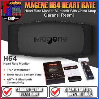 Magene H64 Monitor de frecuencia cardíaca Bluetooth 4.0 ANT+ con correa torácica
