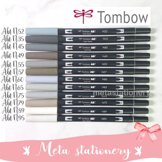 Abt Tombow - bolígrafo de doble pincel, Color gris