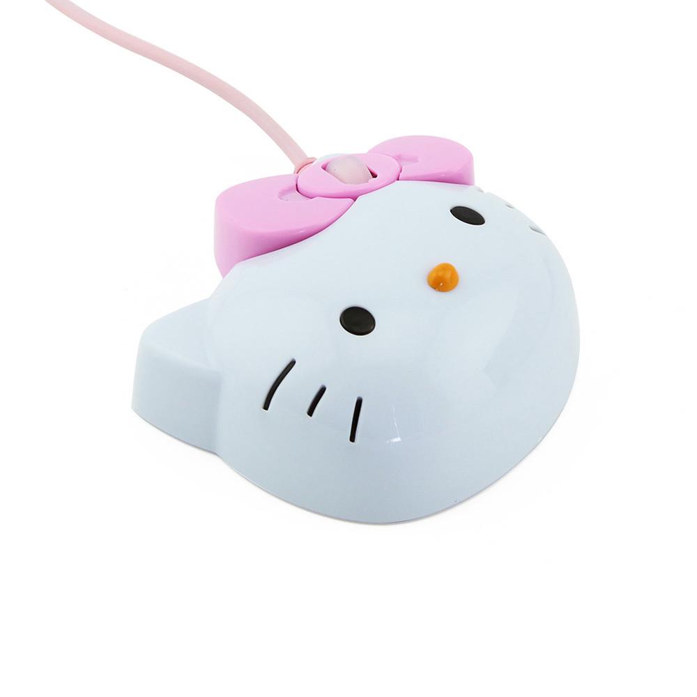 Lindo Mini Hello Kitty USB alámbrico ratón niña gato diseño de dibujos animados ordenador óptico juegos ratones para PC portátil niños regalo (6)