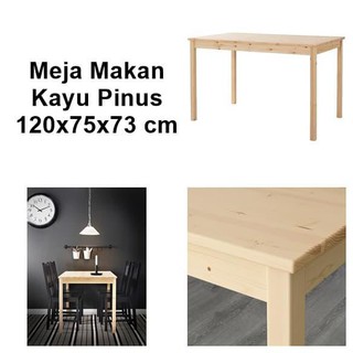 Mesa de comedor de madera de pino 120X75X73 Cm Difan.Store