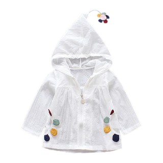Sugarloves niños chamarra verano niñas abrigos con capucha lindo bebé protección solar ropa (6)