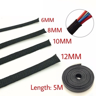 LONGSHENG 4 / 6 / 8 / 10 / 12 / 15 / 18 / 20 / 25 mm Cable protector Extensible adj. Cableado Mangas tejidas Mascota Cinco metros. Negro Apretar Glándula Aislamiento/Multicolor (7)