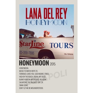 Póster del álbum Honeymoon de Lana del Rey