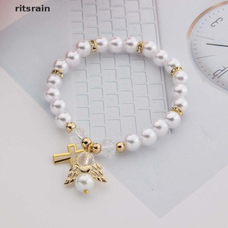 Ritsrain Baby Shower Favor Christening Bracelet Angel Baby Shower Girl Boy Baptism Gift MX