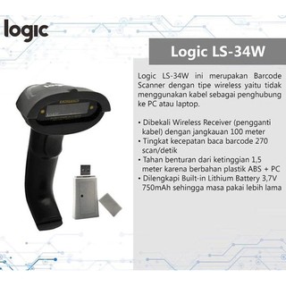 Ls-34W Wireless LOGIC Scanner código de barras - garantía oficial