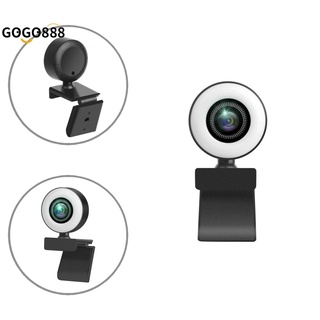 gogo888 con micrófono pc webcam 1080p/2k alta claridad pc cámara web gran angular para transmisión en vivo