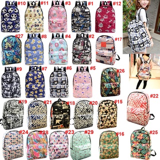 Mujeres niñas impresión Floral mochilas mochilas mochila moda bolsa de lona Retro Casual escuela bolsas de viaje