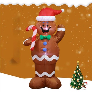 * lhe navidad props juguetes inflables pan de jengibre santa claus forma inflable modelo divertido rendimiento props