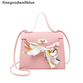 [finegoodwellblue] bolso cuadrado bolso bolso de las mujeres bolsas de viaje regalo crossbody bolso con bufanda nuevo stock