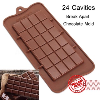 24 con molde cuadrado de chocolate, bandeja de hielo, herramienta para hornear pasteles de gelatina r9g3