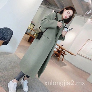 🙌 las mujeres coreanas otoño invierno lana Chamarra suelta gabardina abrigo outwear OzLo