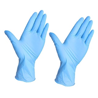100 guantes desechables de látex de nitrilo guantes de de s/m/l/xl de negro/azul fácil jardín R7L7