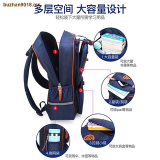 Versión coreana de la mochila escolar primaria masculina 1-2-3-4-5-6 grado mochila infantil de gran capacidad 6-12 años niñas
