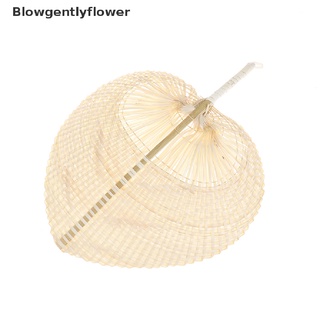blowgentlyflower estilo chino hecho a mano hoja de palma tejida mano en forma de corazón repelente de mosquitos ventiladores bgf