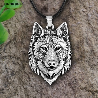 nuhopes plata tibetana cabeza de lobo colgante collar amuleto animal viking hombres regalo joyería mx