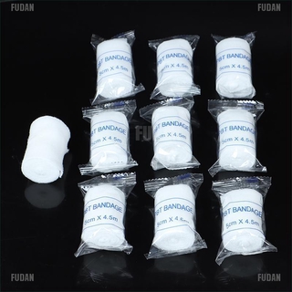 <fudan> 10 rollos/lote 5cmx4.5m pbt vendaje elástico kit de primeros auxilios rollo de gasa aderezo