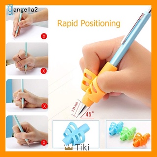 Soft 3-Finger Pencil Grip Holder Children Kids Learning Writing Posture Tool Writing Correction Manual Holder For Correcting Pen Holding Posture AL