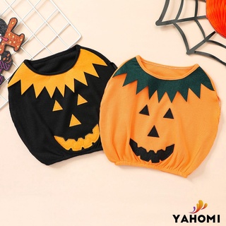 Yaho Baby disfraz de Halloween en forma de calabaza O-cuello sin mangas Tank Tops