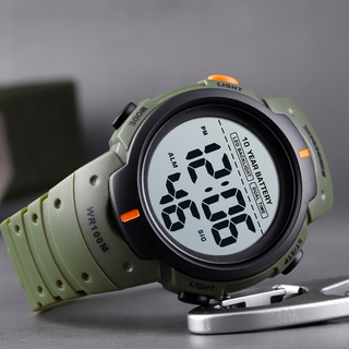 SKMEI 10 años de batería de los hombres reloj de 100 m impermeable reloj de alarma relojes deportivos LED Digital hombre reloj de pulsera