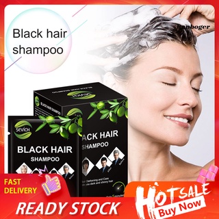 Mf_ 25ml champú negro cabello suave tinte rápido negro Unisex negro rápido tinte para el cabello salón