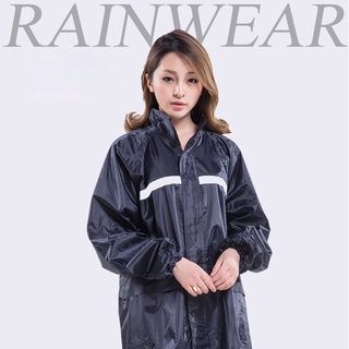 Adult outdoor hiking Oxford cloth coated PVC raincoat suit unisex
