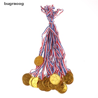 bugraoog 20pcs niños oro plástico ganadores medallas deportes día fiesta bolsa premio premios juguetes para decoración de fiesta mx