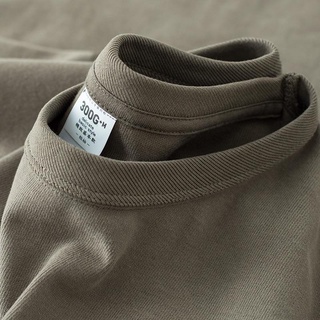 Camiseta pesada de algodón americano retro 300g de algodón Xinjiang 300g para hombre, algodón puro, manga corta, marea be 0.my