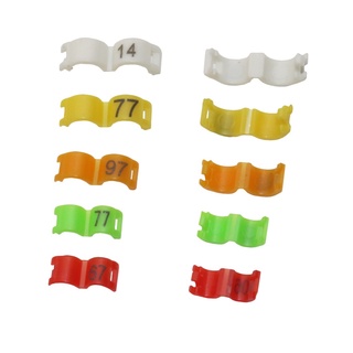 10 pzs anillo de clip de pájaro mm 3 mm 4 mm anillos de plástico para pies coloridos aves suministros (7)