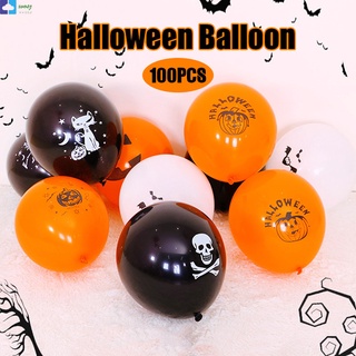 100 pzas globos De Halloween De 12 pulgadas calabaza araña diseño De globos De Látex Para Halloween decoración De fiestas