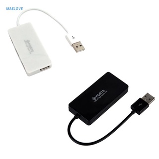 MAELOVE Mini Multi-Port USB 2.0 Hub Multi-USB Splitter Adapter 4 Ports High Speed