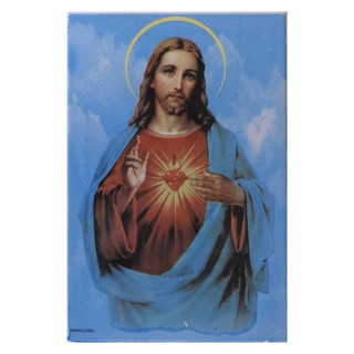 Sagrado Corazón de Jesús Imagen 20x30 cm en azulejo Miraflores Primera Exteriores