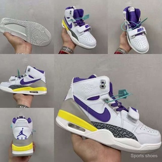 original listo stock kasut nike air jordan legacy 312 bajo aj312 hombres deportes baloncesto zapatos blanco púrpura n7Go