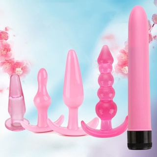 M* 5 unids/set portátil Plug Anal masajeador de próstata potente vibrador punto G estimulador hombres mujeres adultos juguetes sexuales (3)