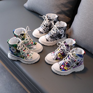 Moda zapatos de los niños para niños y niñas color letras Martin botas lindo niños zapatos casuales (2)