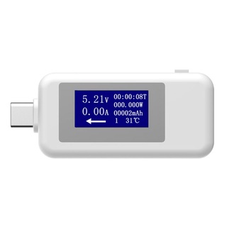 Com* multifuncional USB probador tipo C LCD Digital corriente cargador de voltaje Monitor de capacidad de temperatura de alimentación medidor voltímetro (7)