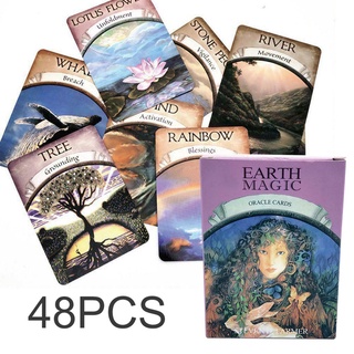 Nuevas cartas de oráculo mágico de la tierra de la magia leer destino Tarot 48 cartas de la baraja y guía MkHomemall